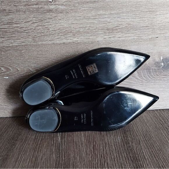 NICHOLAS KIRKWOOD Beya Black Patent Leather Pointed Flat 42 - Picture 8 of 11